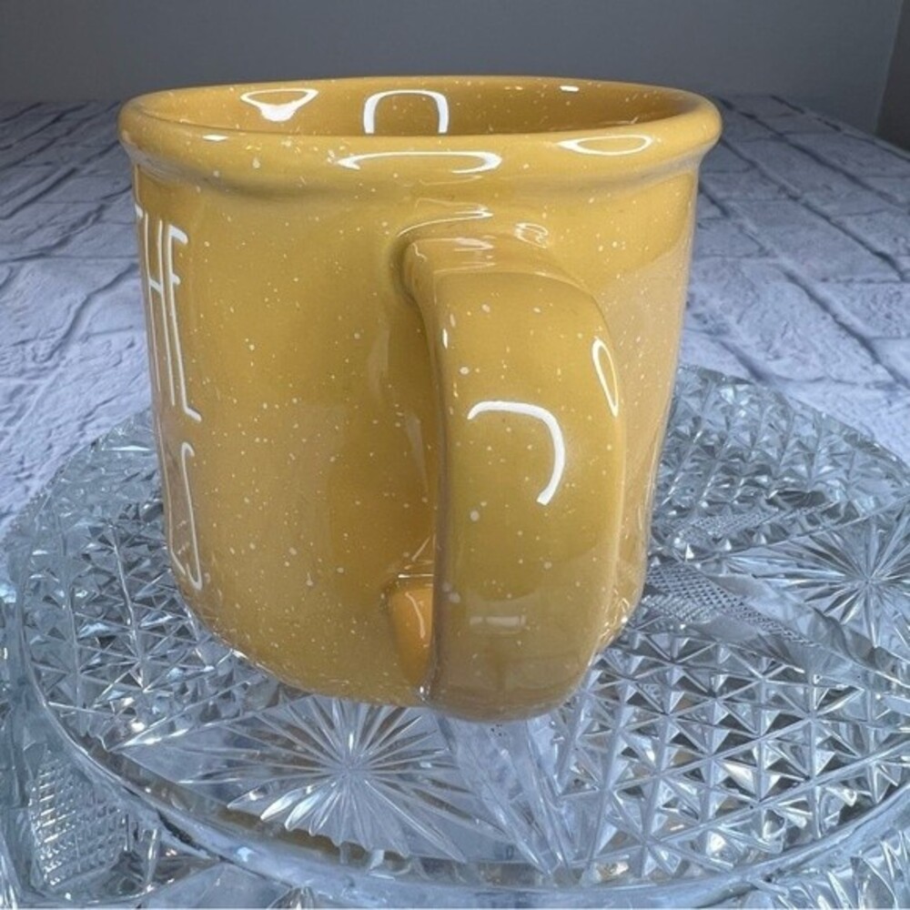 Rae Dunn coffee cup Hit the Trails Hiking enthusiast great gift yellow new - Picture 7 of 8
